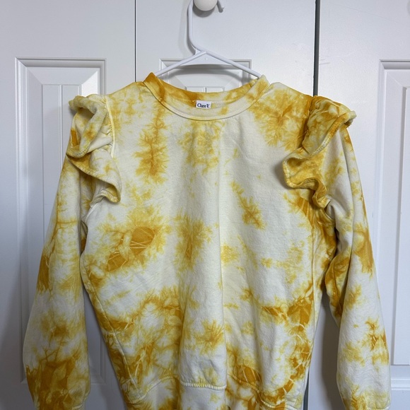 Clare V Sweaters - Clare V Yellow Tie-Dye Sweater